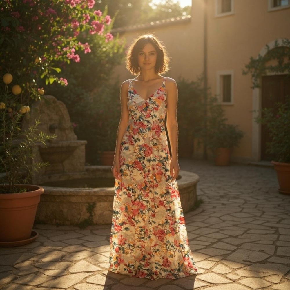 🌸 Lucky Lotus Floral Maxi Dress – Boho Chic Vibes 🌸